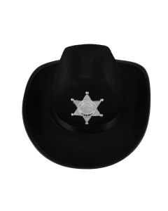 Sombrero vaquero sheriff negro
