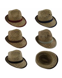 Gorro de paja con agujero