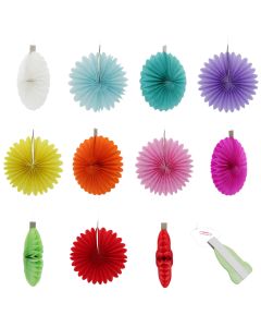 Colgante abanico papel 20 cm