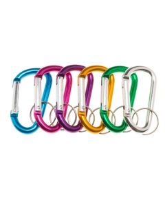 Set 12 Llaveros mosquetones recto 7 cm