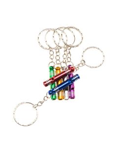 Set 12 llaveros silbatos aluminio con raya