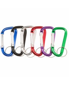 Set 12 Llaveros mosquetones recto plano 8 cm