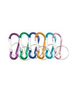 Set 12 Llaveros mosquetones 5 cm