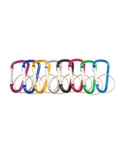 Set 12 Llaveros mosquetones recto 5 cm