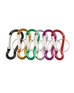 Set 12 Llaveros mosquetones 6 cm