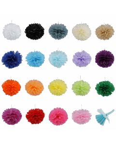Pompones de papel seda 25 cm