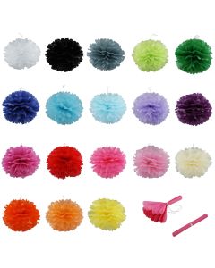 Pompones de papel seda 35 cm