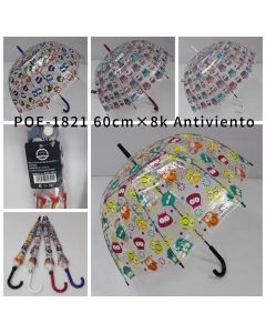 Paraguas automatico transparente POE-1821