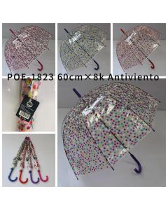 Paraguas automatico transparente POE-1823