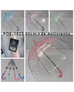 Paraguas automatico transparente POE-1825