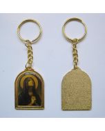 Llavero de metal con imagen santo