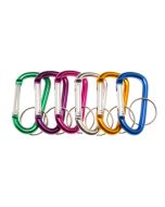 Set 12 Llaveros mosquetones recto 6 cm