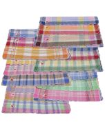 Set 10 pañuelos mujer cuadro