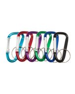 Set 12 Llaveros mosquetones recto plano 6 cm