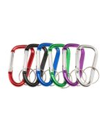 Set 12 Llaveros mosquetones recto plano 7 cm