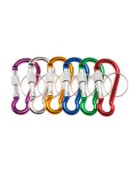 Set 12 Llaveros mosquetones con bloqueo 6 cm