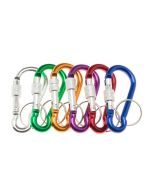 Set 12 Llaveros mosquetones con bloqueo 7 cm