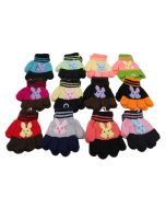 Set 12 guantes infantil con figura conejo